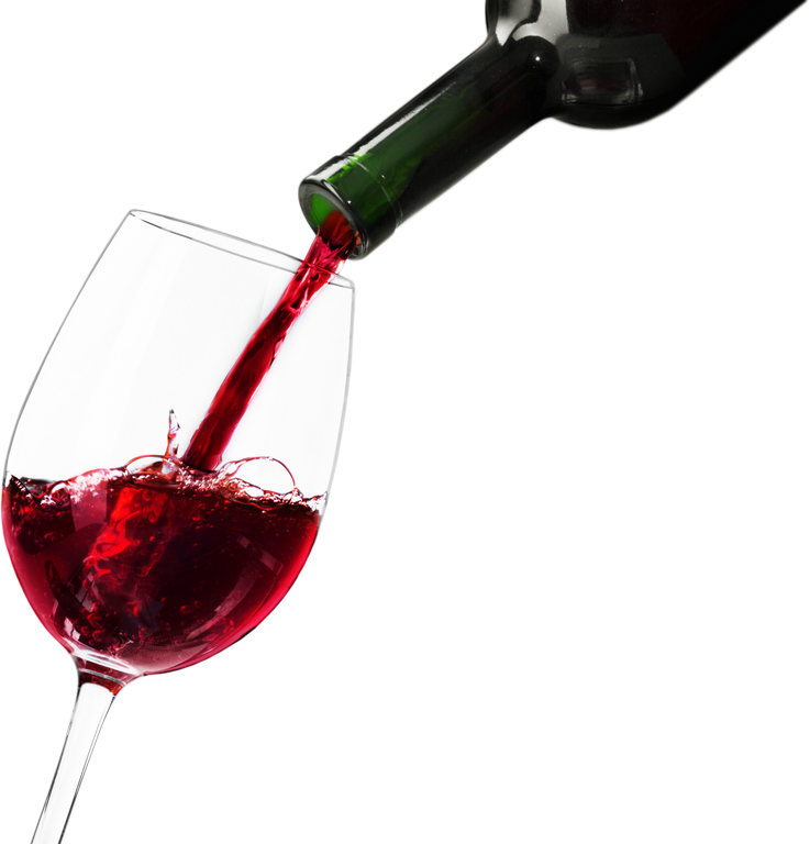 Pouring Red Wine in a Glass